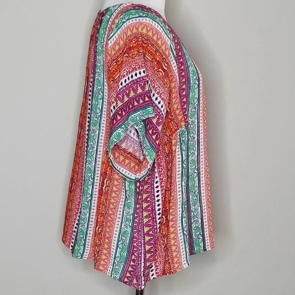 Anthropologie Maeve Milla Printed Tribal Top S - Picture 4 of 8